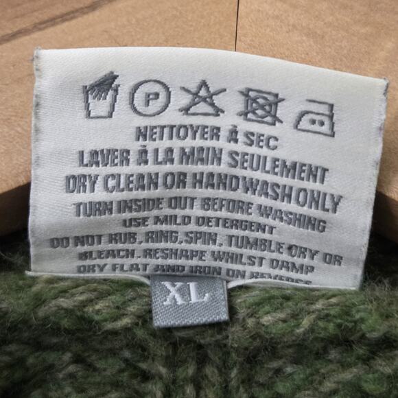 Carraig Donn Women 100% Merino Wool Green Cable Knit Sweater Ireland Heritage - Picture 12 of 12